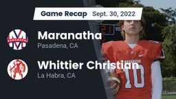 Recap: Maranatha  vs. Whittier Christian  2022