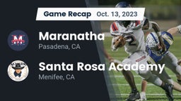 Recap: Maranatha  vs. Santa Rosa Academy 2023