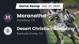 Recap: Maranatha  vs. Desert Christian Academy 2023