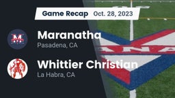 Recap: Maranatha  vs. Whittier Christian  2023