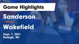 Sanderson  vs Wakefield Game Highlights - Sept. 7, 2021