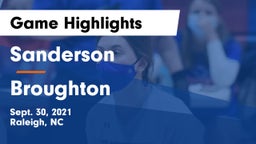 Sanderson  vs Broughton Game Highlights - Sept. 30, 2021