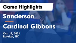 Sanderson  vs Cardinal Gibbons Game Highlights - Oct. 12, 2021