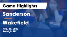 Sanderson  vs Wakefield Game Highlights - Aug. 16, 2022