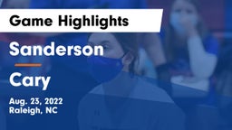 Sanderson  vs Cary  Game Highlights - Aug. 23, 2022