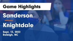 Sanderson  vs Knightdale Game Highlights - Sept. 13, 2022