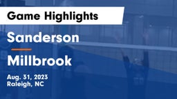 Sanderson  vs Millbrook  Game Highlights - Aug. 31, 2023