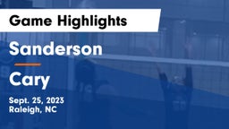 Sanderson  vs Cary Game Highlights - Sept. 25, 2023