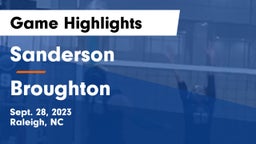 Sanderson  vs Broughton Game Highlights - Sept. 28, 2023