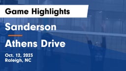Sanderson  vs Athens Drive  Game Highlights - Oct. 12, 2023