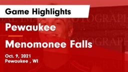 Pewaukee  vs Menomonee Falls  Game Highlights - Oct. 9, 2021