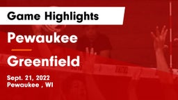 Pewaukee  vs Greenfield  Game Highlights - Sept. 21, 2022