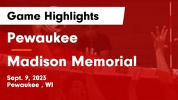 Pewaukee  vs Madison Memorial  Game Highlights - Sept. 9, 2023