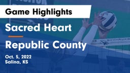 Sacred Heart  vs Republic County  Game Highlights - Oct. 5, 2022