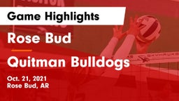 Rose Bud  vs Quitman Bulldogs Game Highlights - Oct. 21, 2021