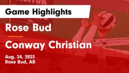Rose Bud  vs Conway Christian  Game Highlights - Aug. 24, 2023