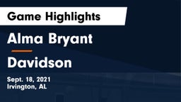 Alma Bryant  vs Davidson Game Highlights - Sept. 18, 2021