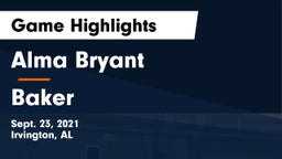 Alma Bryant  vs Baker  Game Highlights - Sept. 23, 2021