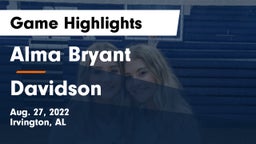 Alma Bryant  vs Davidson Game Highlights - Aug. 27, 2022