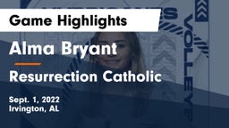 Alma Bryant  vs Resurrection Catholic  Game Highlights - Sept. 1, 2022