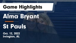 Alma Bryant  vs St Pauls  Game Highlights - Oct. 12, 2022