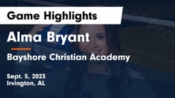 Alma Bryant  vs Bayshore Christian Academy Game Highlights - Sept. 5, 2023