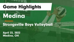 Medina  vs Strongsville Boys Volleyball Game Highlights - April 23, 2022