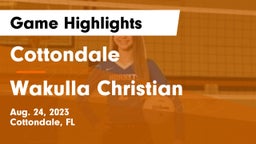 Cottondale  vs Wakulla Christian Game Highlights - Aug. 24, 2023