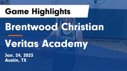Brentwood Christian  vs Veritas Academy Game Highlights - Jan. 24, 2023