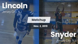 Matchup: Lincoln  vs. Snyder  2019
