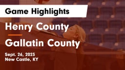Henry County  vs Gallatin County  Game Highlights - Sept. 26, 2023