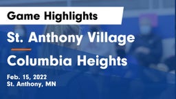 St. Anthony Village  vs Columbia Heights  Game Highlights - Feb. 15, 2022