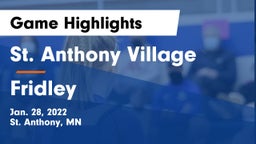 St. Anthony Village  vs Fridley Game Highlights - Jan. 28, 2022