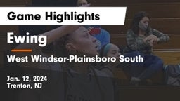Ewing  vs West Windsor-Plainsboro South  Game Highlights - Jan. 12, 2024