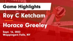 Roy C Ketcham vs Horace Greeley  Game Highlights - Sept. 16, 2022