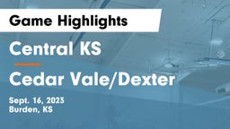 Central  KS vs Cedar Vale/Dexter  Game Highlights - Sept. 16, 2023