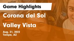 Corona del Sol  vs Valley Vista  Game Highlights - Aug. 31, 2022