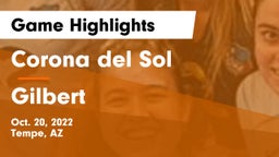 Corona del Sol  vs Gilbert  Game Highlights - Oct. 20, 2022