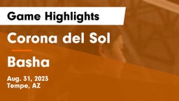 Corona del Sol  vs Basha  Game Highlights - Aug. 31, 2023