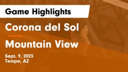 Corona del Sol  vs Mountain View  Game Highlights - Sept. 9, 2023