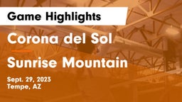 Corona del Sol  vs Sunrise Mountain  Game Highlights - Sept. 29, 2023