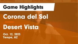 Corona del Sol  vs Desert Vista  Game Highlights - Oct. 12, 2023
