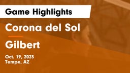 Corona del Sol  vs Gilbert  Game Highlights - Oct. 19, 2023