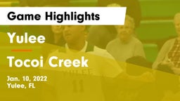 Yulee  vs Tocoi Creek  Game Highlights - Jan. 10, 2022