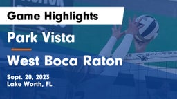 Park Vista  vs West Boca Raton  Game Highlights - Sept. 20, 2023