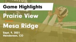 Prairie View  vs Mesa Ridge  Game Highlights - Sept. 9, 2021