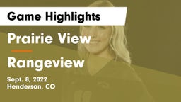 Prairie View  vs Rangeview  Game Highlights - Sept. 8, 2022