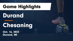 Durand  vs Chesaning  Game Highlights - Oct. 16, 2023