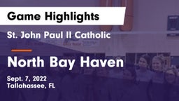St. John Paul II Catholic  vs North Bay Haven  Game Highlights - Sept. 7, 2022