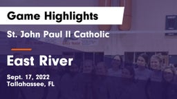 St. John Paul II Catholic  vs East River  Game Highlights - Sept. 17, 2022